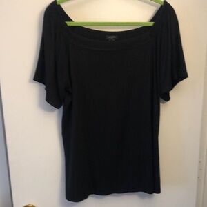 J. Jill Black Relaxed Short Sleeve Blouse